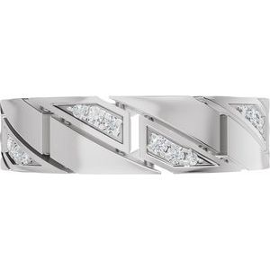 Matte - Hunter - 14K White Gold 1/4 CTW Natural Diamond Eternity Band