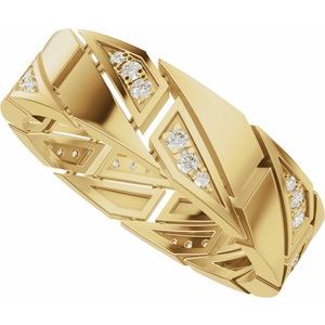 Matte - Hunter - 14K Yellow Gold 1/4 CTW Lab-Grown Diamond Eternity Band