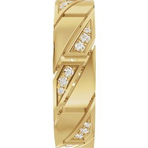 Matte - Hunter - 14K Yellow Gold 1/4 CTW Lab-Grown Diamond Eternity Band