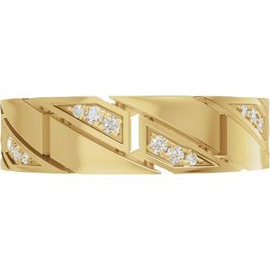 Matte - Hunter - 14K Yellow Gold 1/4 CTW Lab-Grown Diamond Eternity Band