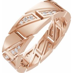 Matte - Hunter - 14K Rose Gold 1/4 CTW Natural Diamond Eternity Band