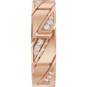Matte - Hunter - 14K Rose Gold 1/4 CTW Natural Diamond Eternity Band