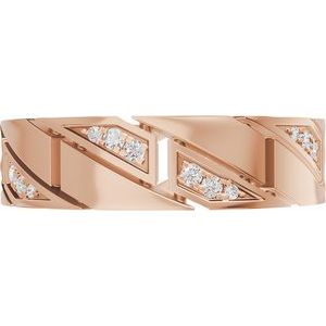 Matte - Hunter - 14K Rose Gold 1/4 CTW Lab-Grown Diamond Eternity Band