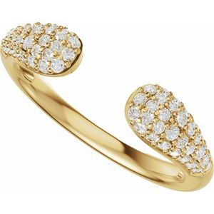 Unique - Liliana - 14K Yellow Gold 1/3 CTW Natural Diamond Open Band Size 7