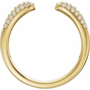 Unique - Liliana - 14K Yellow Gold 1/3 CTW Natural Diamond Open Band Size 7