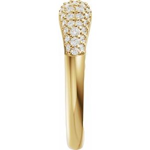 Unique - Liliana - 14K Yellow Gold 1/3 CTW Lab-Grown Diamond Open Band Size 7