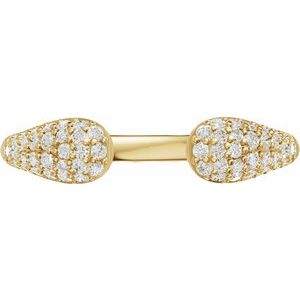 Unique - Liliana - 14K Yellow Gold 1/3 CTW Lab-Grown Diamond Open Band Size 7