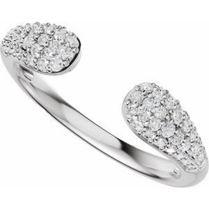 Unique - Liliana - Platinum 1/3 CTW Lab-Grown Diamond Open Band Size 7