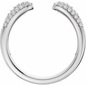 Unique - Liliana - 14K White Gold 1/3 CTW Natural Diamond Open Band Size 7