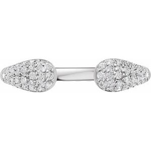 Unique - Liliana - 14K White Gold 1/3 CTW Lab-Grown Diamond Open Band Size 7