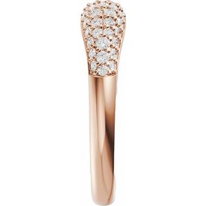 Unique - Liliana - 14K Rose Gold 1/3 CTW Natural Diamond Open Band Size 7