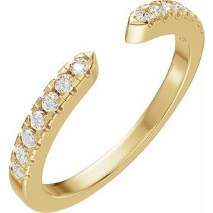 New Trends - Freja - 14K Yellow Gold 1/6 CTW Natural Diamond Open Band