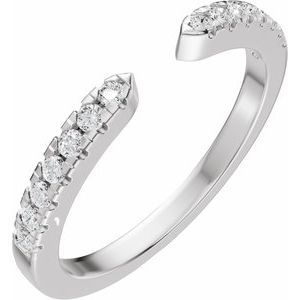 New Trend - Freja - 14K White Gold 1/6 CTW Lab-Grown Diamond Open Band Size 7
