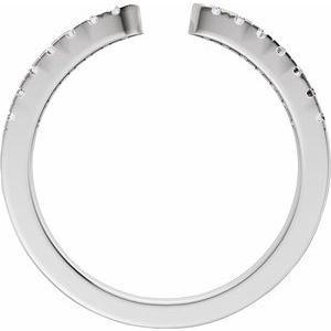 New Trends - Freja - Platinum 1/6 CTW Natural Diamond Open Band Size 7