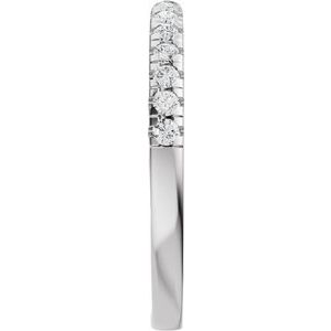 New Trends - Freja - 14K White Gold 1/6 CTW Natural Diamond Open Band Size 7