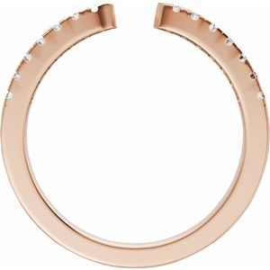 New Trends - Freja - 14K Rose Gold 1/6 CTW Lab-Grown Diamond Open Band