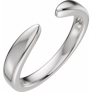 Plain - Sandra - Platinum Reverse Tapered Open Band Size 7