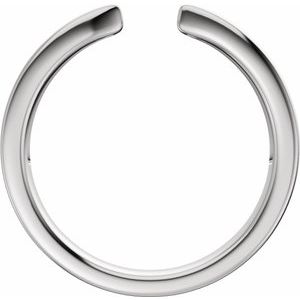 Plain - Sandra - Platinum Reverse Tapered Open Band Size 7