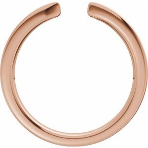 Plain - Sandra - 14K Rose Gold Reverse Tapered Open Band Size 7