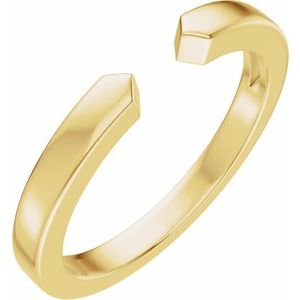 Plain - Nancy - 14K Yellow Gold Open Band Size 7