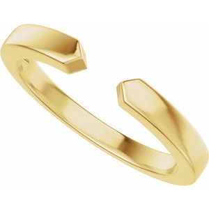 Plain - Nancy - 14K Yellow Gold Open Band Size 7