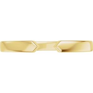 Plain - Nancy - 14K Yellow Gold Open Band Size 7