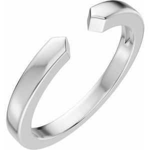 Plain - Nancy - Platinum Open Band Size 7