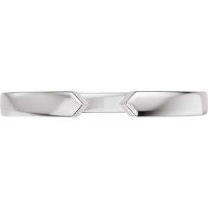 Plain - Nancy - 14K White Gold Open Band Size 7