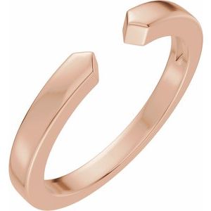 Plain - Nancy - 14K Rose Gold Open Band Size 7