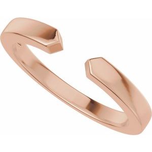 Plain - Nancy - 14K Rose Gold Open Band Size 7