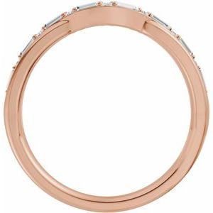 Curved - Valen - 14K Rose Gold 1/2 CTW Lab Grown Diamond Contour Band