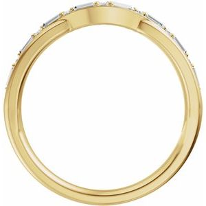 Curved - Valen - 14K Yellow Gold 1/2 CTW Natural Diamond Contour Band
