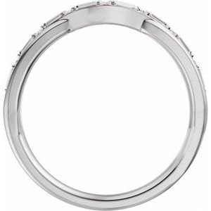 Curved - Valen - 14K White Gold 1/2 CTW Natural Diamond Contour Band