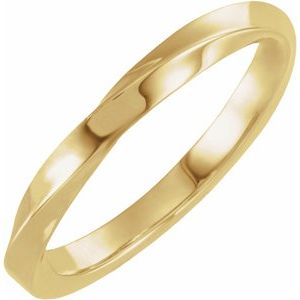 Curved - Isabelle - 14K Yellow Gold Twisted Band Size 7