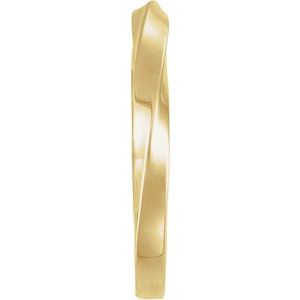 Curved - Isabelle - 14K Yellow Gold Twisted Band Size 7