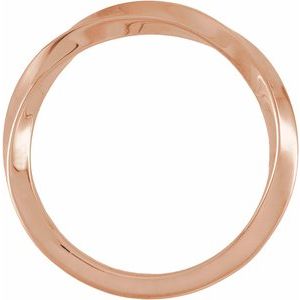 Curved - Isabelle - 14K Rose Gold Twisted Band Size 7