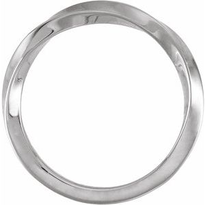 Curved - Isabelle - 14K White Gold Twisted Band Size 7