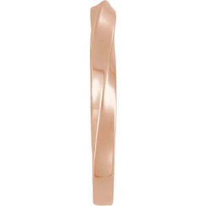 Curved - Isabelle - 14K Rose Gold Twisted Band Size 7
