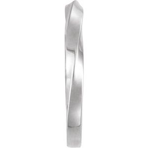 Curved - Isabelle - 14K White Gold Twisted Band Size 7