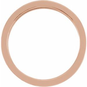 Plain - Rose - 14K Rose Gold Pierced Greek Key Band