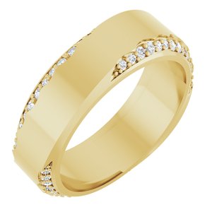 Curved - Eva - 14K Yellow Gold 1/3 CTW Lab-Grown Diamond Band Size 7