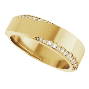 Curved - Eva - 14K Yellow Gold 1/3 CTW Lab-Grown Diamond Band Size 7