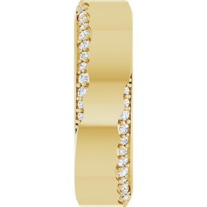 Curved - Eva - 14K Yellow Gold 1/3 CTW Lab-Grown Diamond Band Size 7
