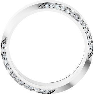 Curved - Eva - Platinum 1/3 CTW Lab-Grown Diamond Band Size 7