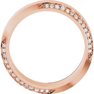 Curved - Eva - 14K Rose Gold 1/3 CTW Lab-Grown Diamond Band Size 7