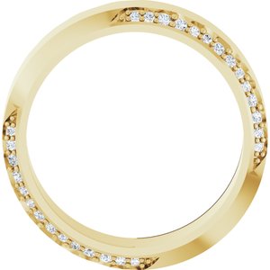 Curved - Eva - 14K Yellow Gold 1/3 CTW Lab-Grown Diamond Band Size 7