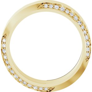 Curved - Eva - 14K Yellow Gold 1/4 CTW Natural Diamond Band Size 4