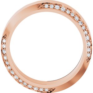 Curved - Eva - 14K Rose Gold 1/4 CTW Natural Diamond Band Size 4
