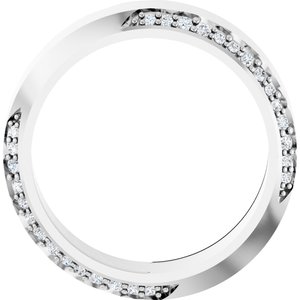 Curved - Eva - 14K White Gold 1/4 CTW Natural Diamond Band Size 4