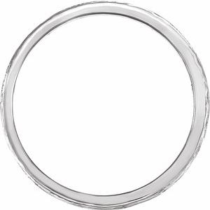 Classic - Marissa - Platinum Hand-Engraved Vintage-Inspired Flat Band Size 6